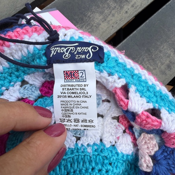 NWT MC2 Saint Barth Crochet Bucket Hat Multicolor - Picture 6 of 12